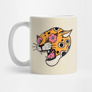 Cheetah Flower Eyes Mug